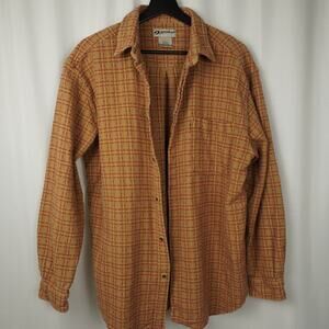 Vintage Sportif USA Orange‎ and Red Textured Weave Shirt Size Large